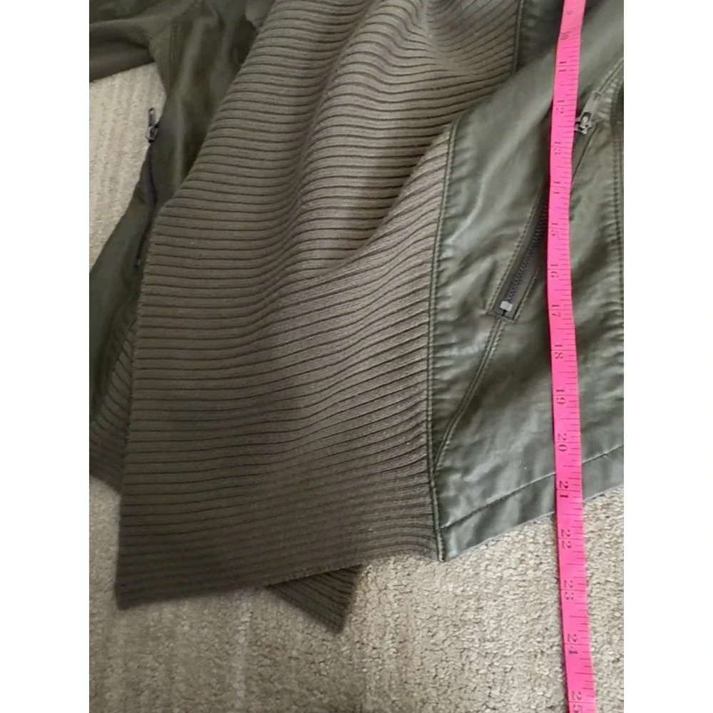 BLANKNYC All Or Nothing Olive‎ Drape Moto Jacket XS